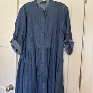 Madewell Indigo button front mini Dress